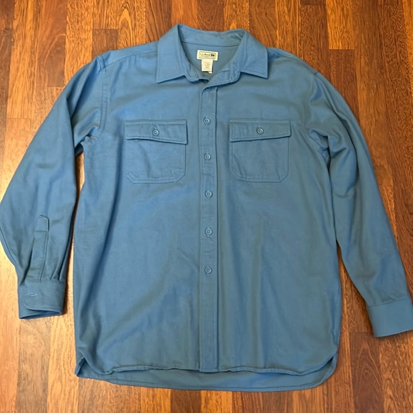L.L. Bean Other - LL Bean Heavyweight Blue Outdoors Men’s Retro Shirt Jacket Size Large